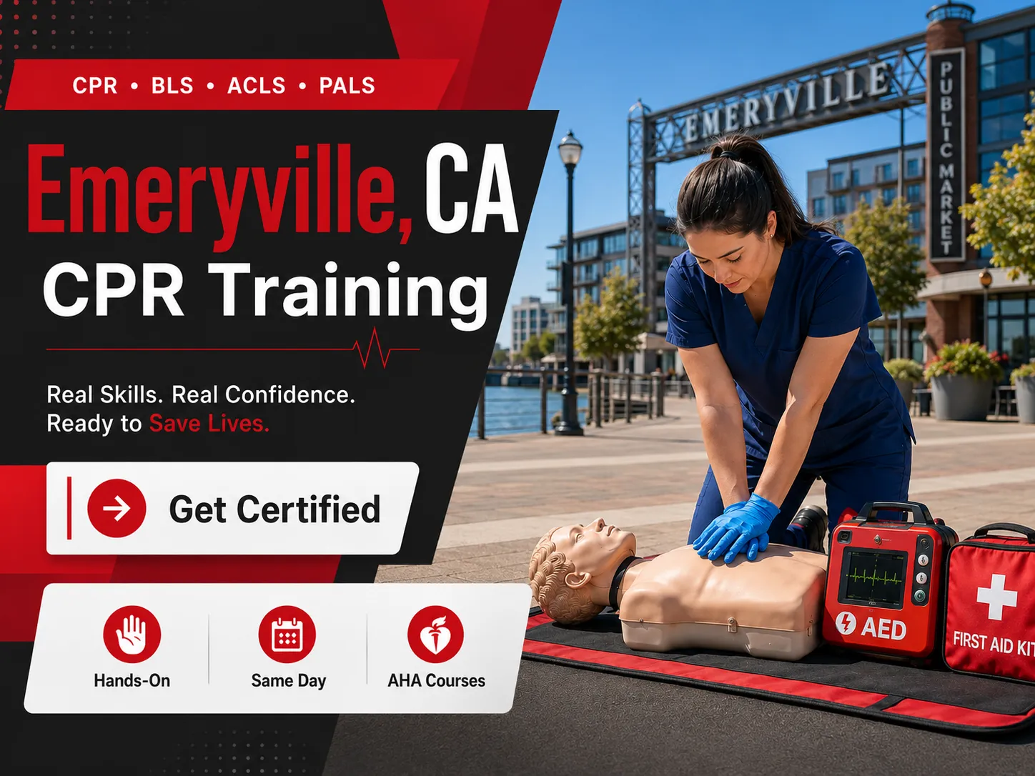 AHA CPR renewal course for nurses and doctors in Emeryville, CA