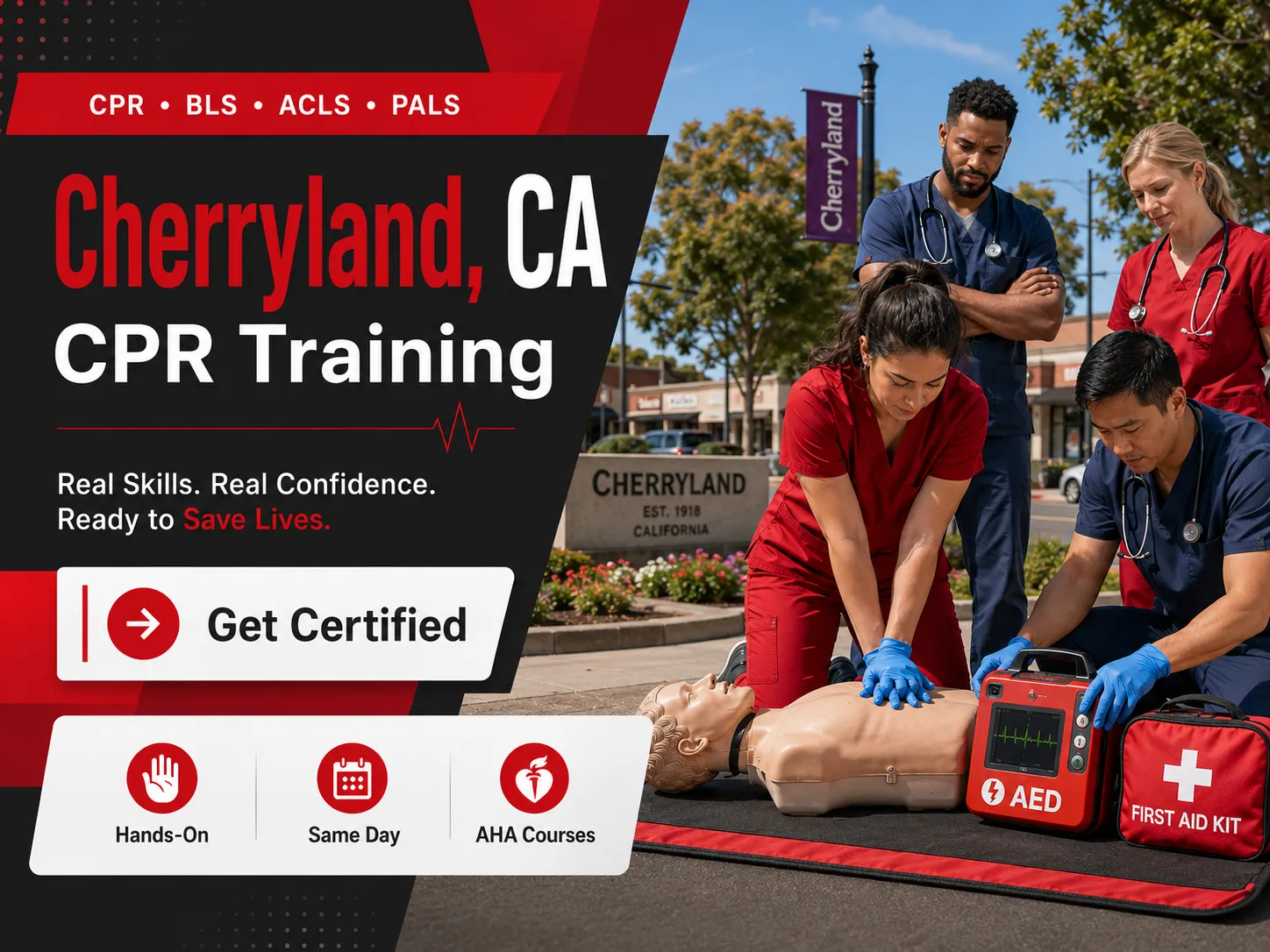 BLS certification class with AHA-approved curriculum in Cherryland, CA