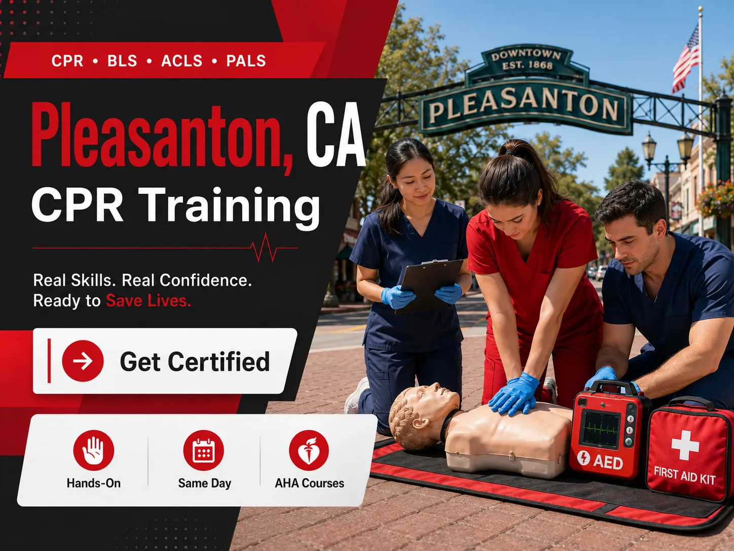 CPR BLS ACLS PALS certification class in Pleasanton, CA