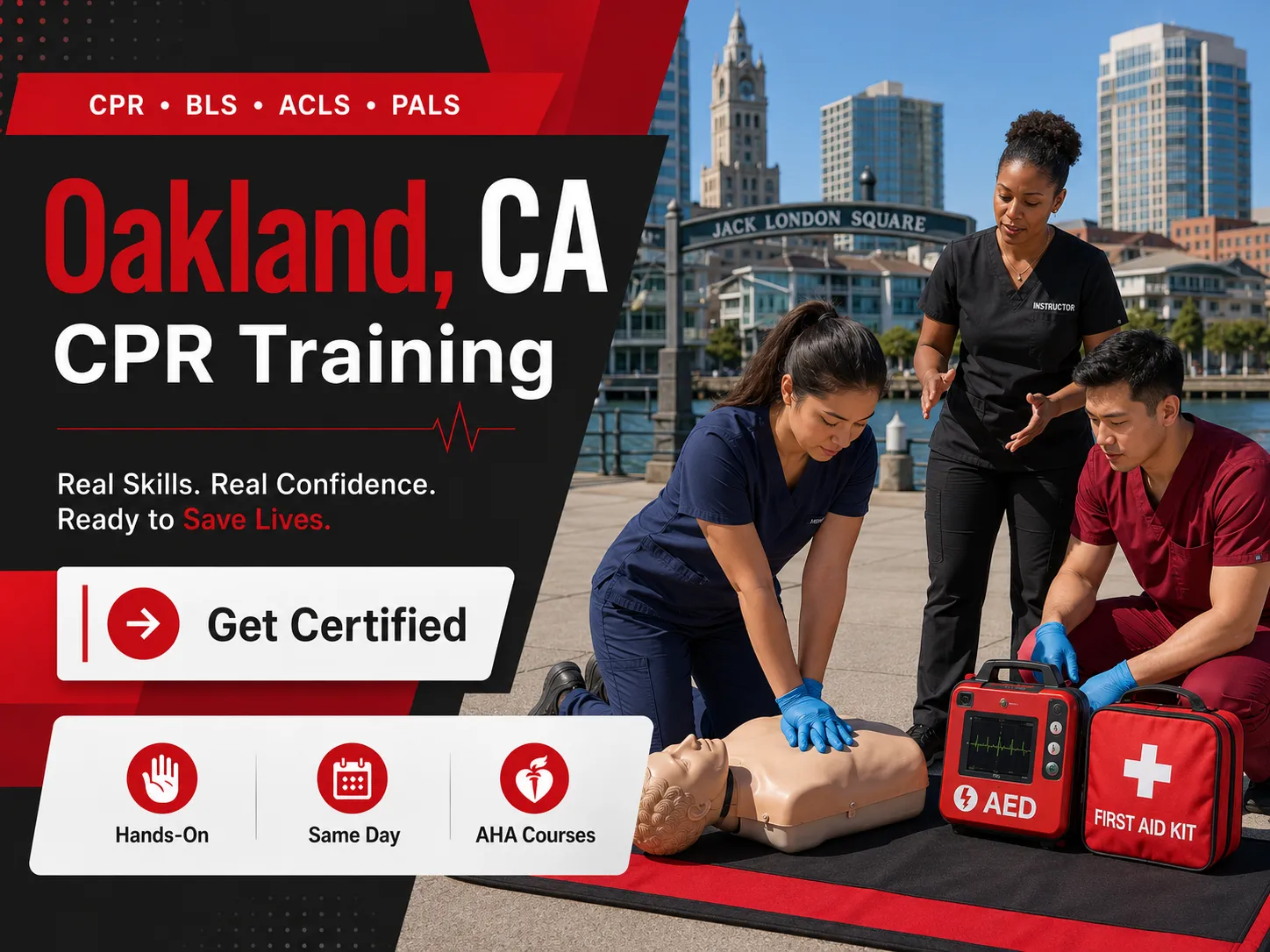 First aid and CPR certification class in Oakland, CA