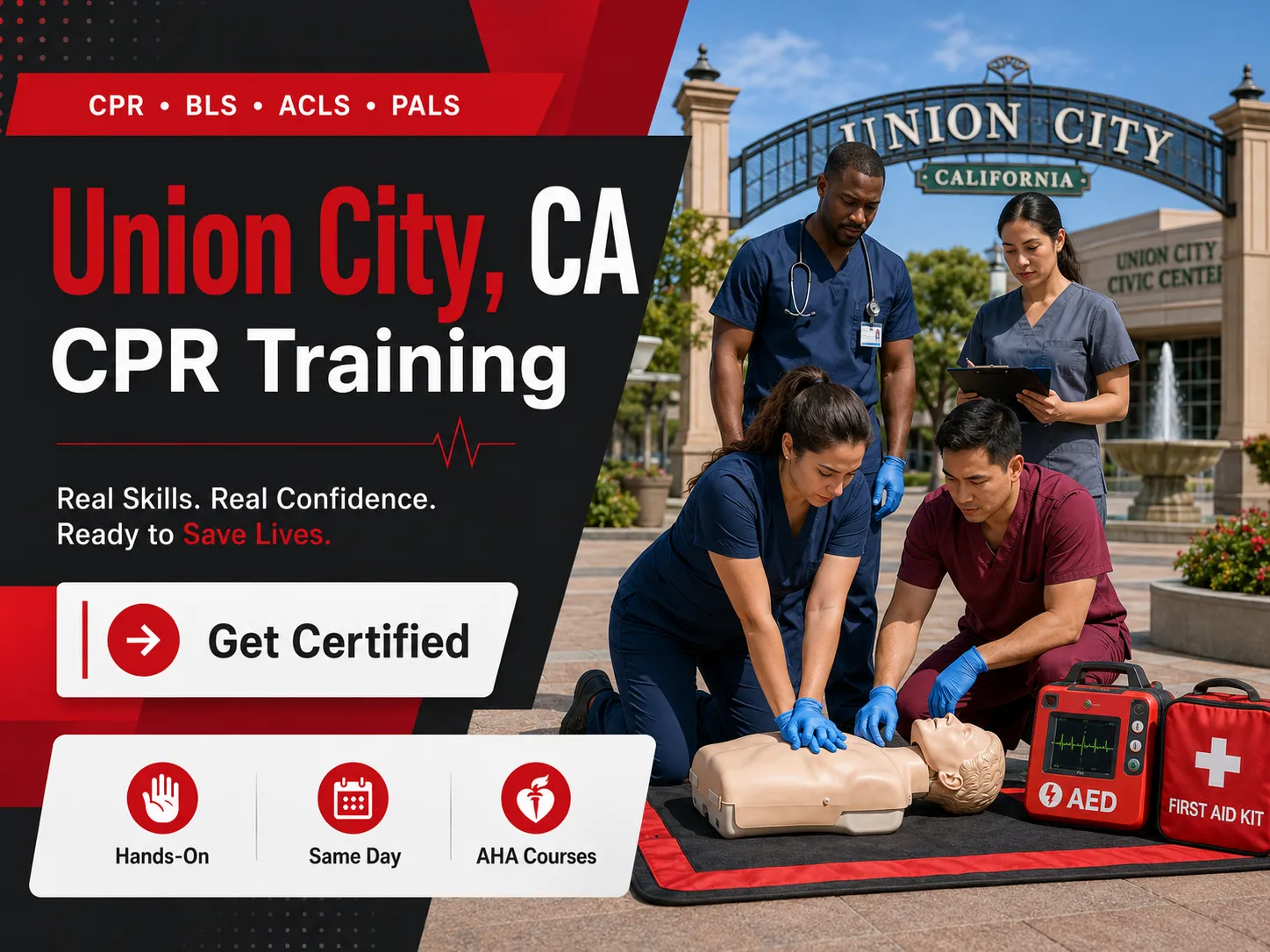 Life-saving CPR skills training session in Union City, California